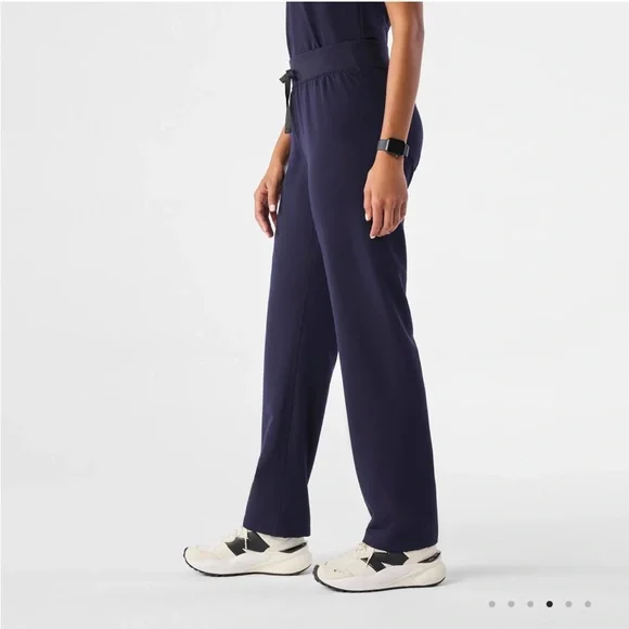 NWT FIGS HW Livingston scrub pants  size Large Navy PO 5854 - Picture 4 of 7